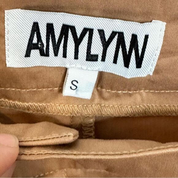 Amy Lynn Camel High Waist Wide-Leg Cotton Trousers| S - Picture 9 of 10
